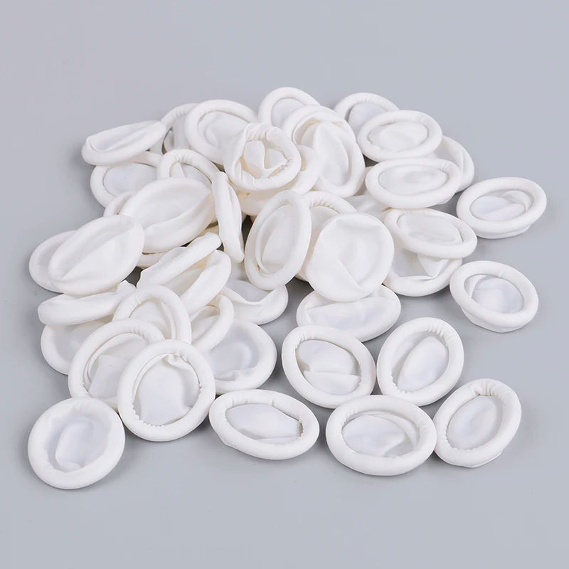 Disposable Latex Rubber Finger Cots - 20/100 Pack Finger Protector Gloves for Various Applications.