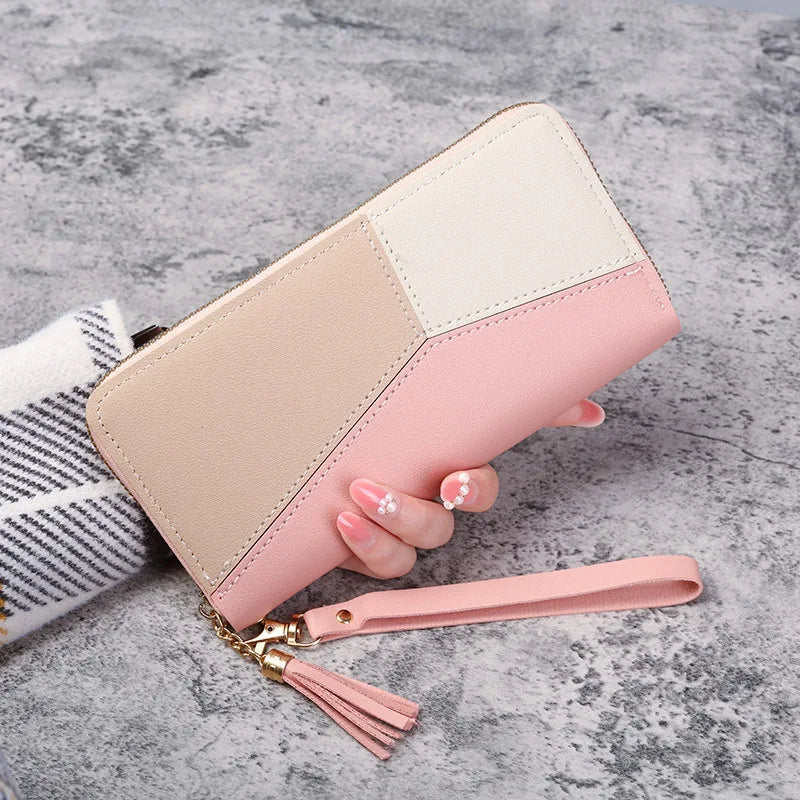 Fashion Zipper Wallets Womens Long Purses Handbags Coin Purse Cards Holder PU Leather Billfold Wallet.