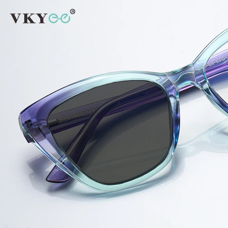 Stylish VKYEE Cat-Eye Reading Glasses for Women with Customizable Photochromic Lenses and Anti-Blue Light Protection PFD2148.