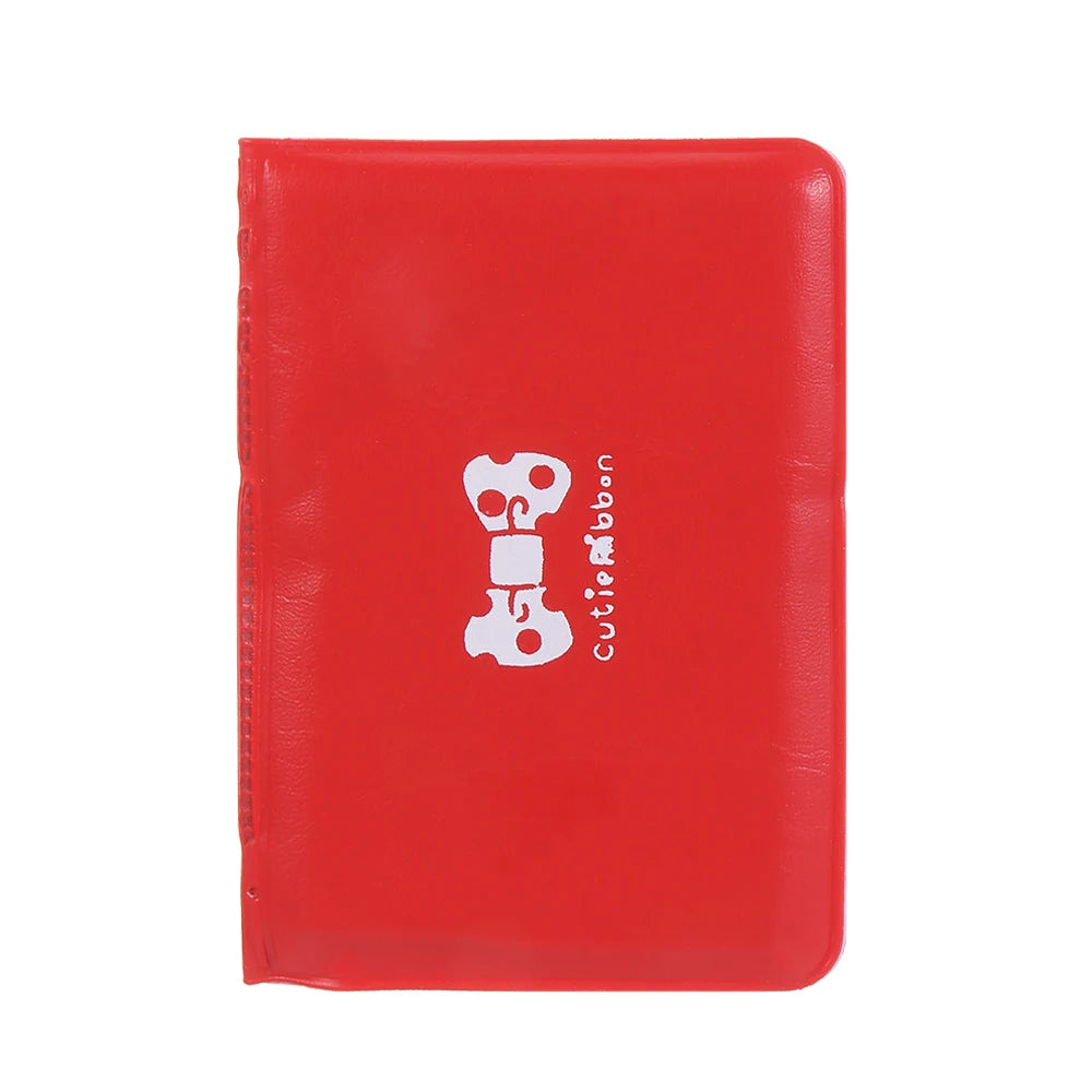 PVC Ladies Card Holder 12 Card Bit Card Cover with Bow--knot Portable Card Bag ID Holders Storage Accessories.