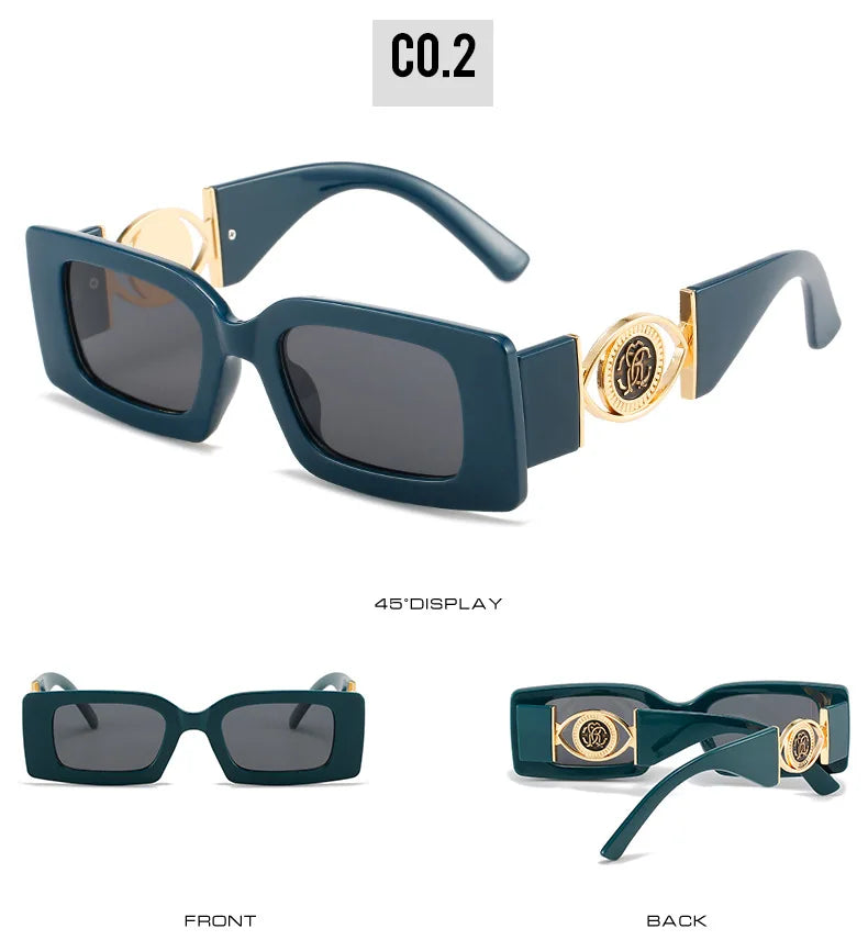 Luxury Gradient Sunglasses for Women 2024 - Retro Square Frame Shades by MOONBIFFY