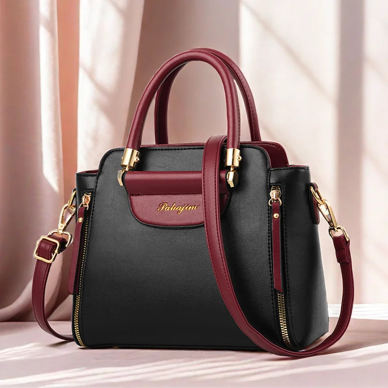 Women's bag 2024 new fashion women's bags hit color hand-held  bag Europeand the United States all-match shoulder messenger bag.