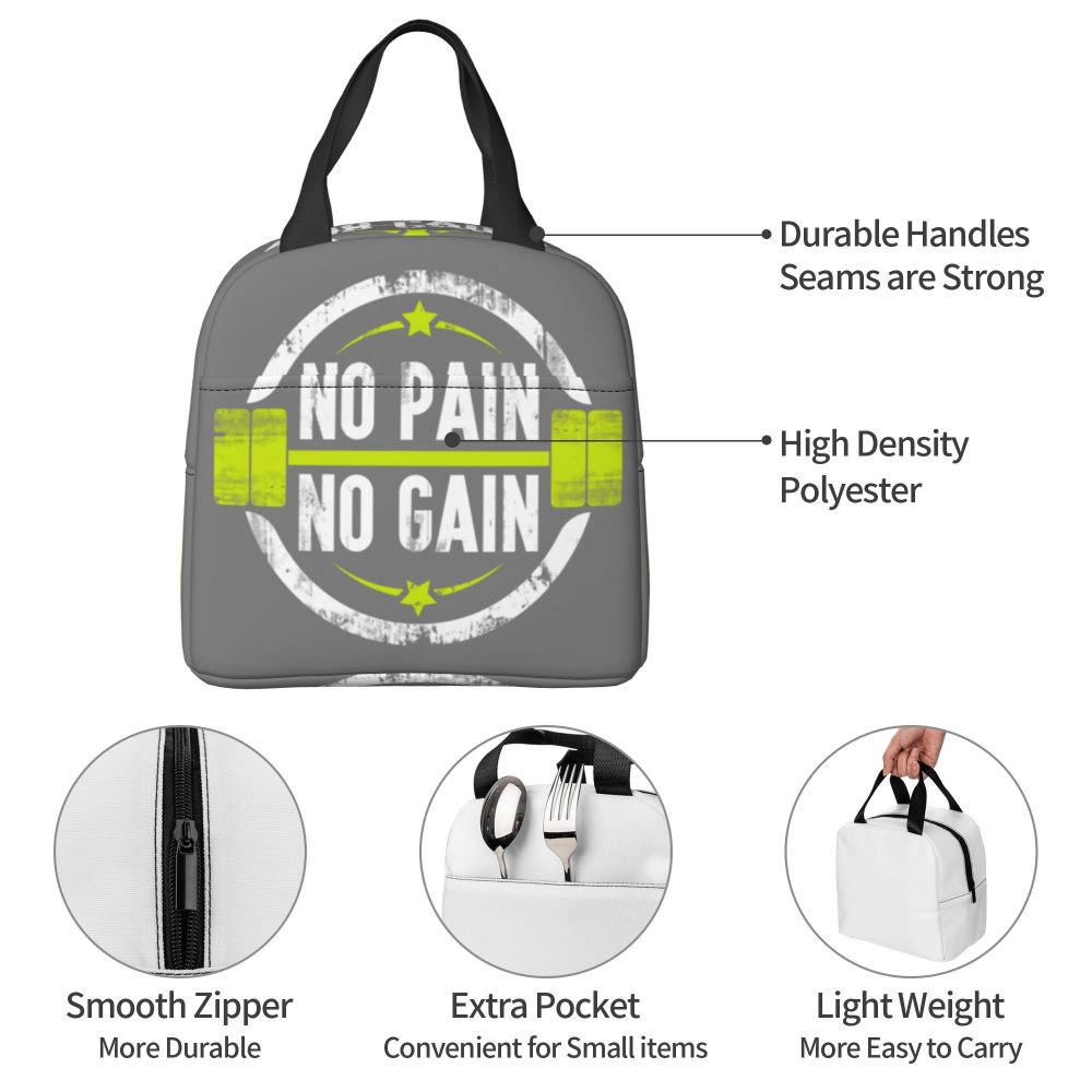 Gym Motivation 
Dumbbell Insulated Lunch Bag for Camping Travel Bodybuilding Leakproof Cooler Thermal Lunch Box Women Children