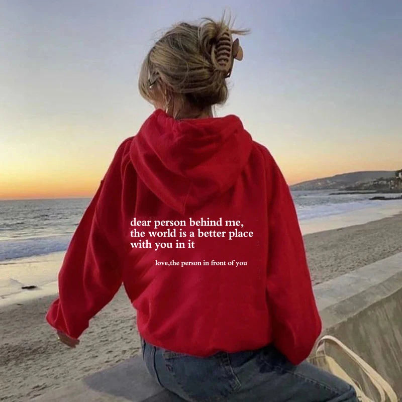 Dear Person Behind Me Hoodie Mental Health Sweater Positive Message Sweater.