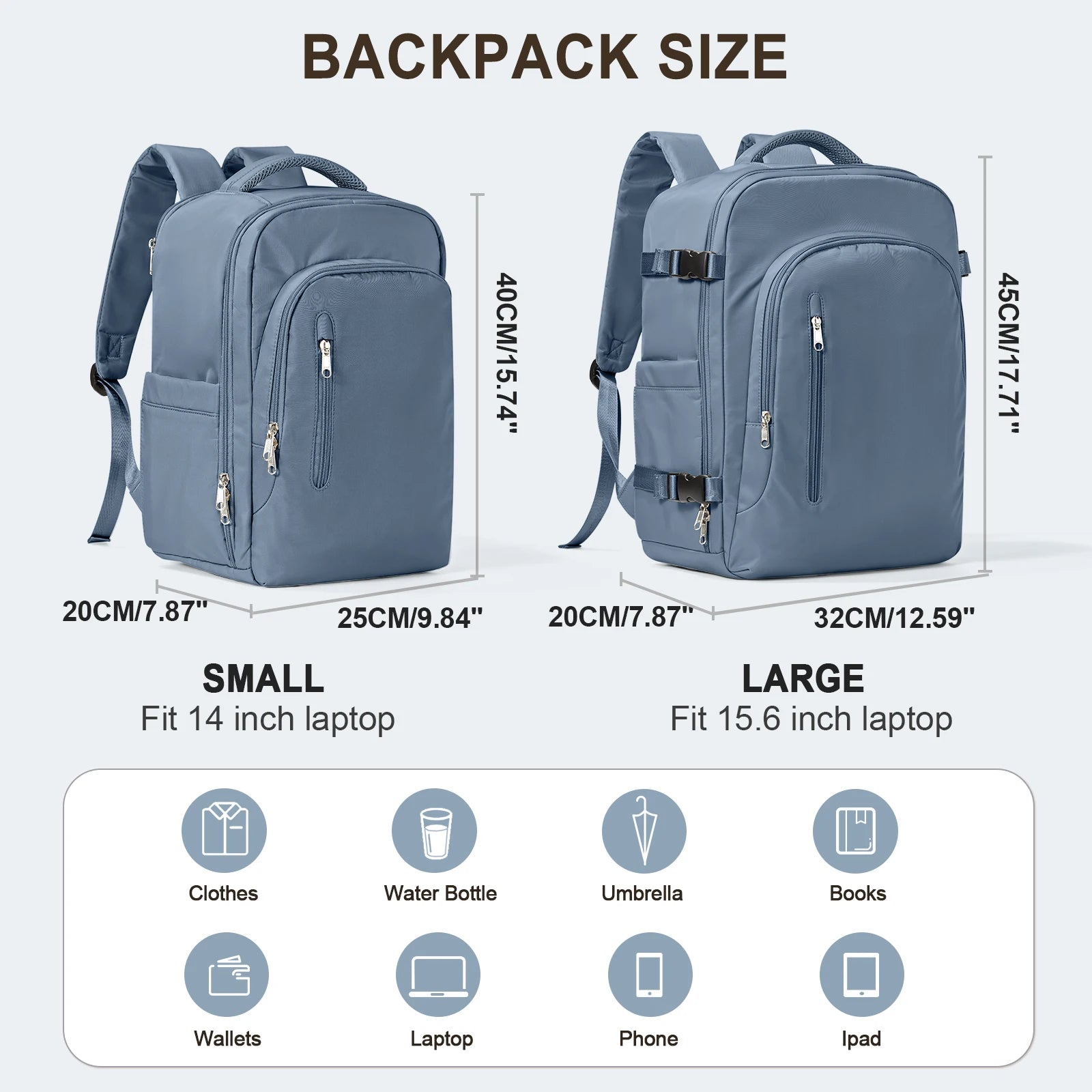 Laptop Bag Travel Backpack for Women Large Capacity Easyjet Carry-Ons 45x36x20 Backpack Ryanair 40x20x25, Men's Cabin Backpack.