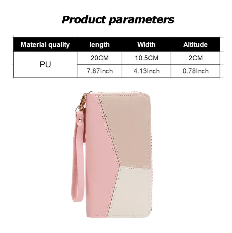 Fashion Zipper Wallets Womens Long Purses Handbags Coin Purse Cards Holder PU Leather Billfold Wallet.