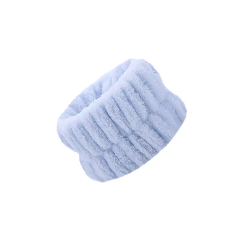 Adjustable Water-Absorbent Wrist and Hair Band Set for Face Washing and Sports.