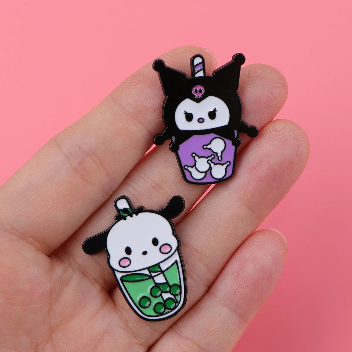 Bubble Tea Series Cartoon Enamel Pins Cute Angle Metal Brooch Clothes Backpack Lapel Badges Fashion Jewelry Accessories Gifts.