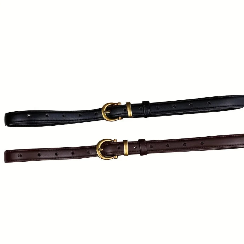 Men's Vintage PU Leather Belt with Classic Oval Buckle - Perfect for Everyday Use, Celebrations, and Gifting.