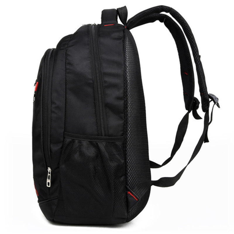 Large-capacity Student School Bag Casual Solid Color Backpack Material Oxford Men New Backpack Multi-functional  Simple Bag.