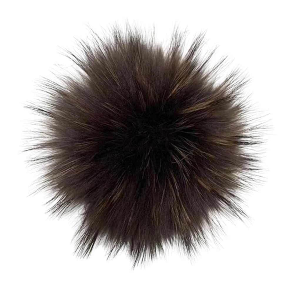 Luxurious DIY Natural Fox & Raccoon Fur Pompoms for Fashion Accessories - Perfect for Hats, Bags, Shoes, and Scarves.