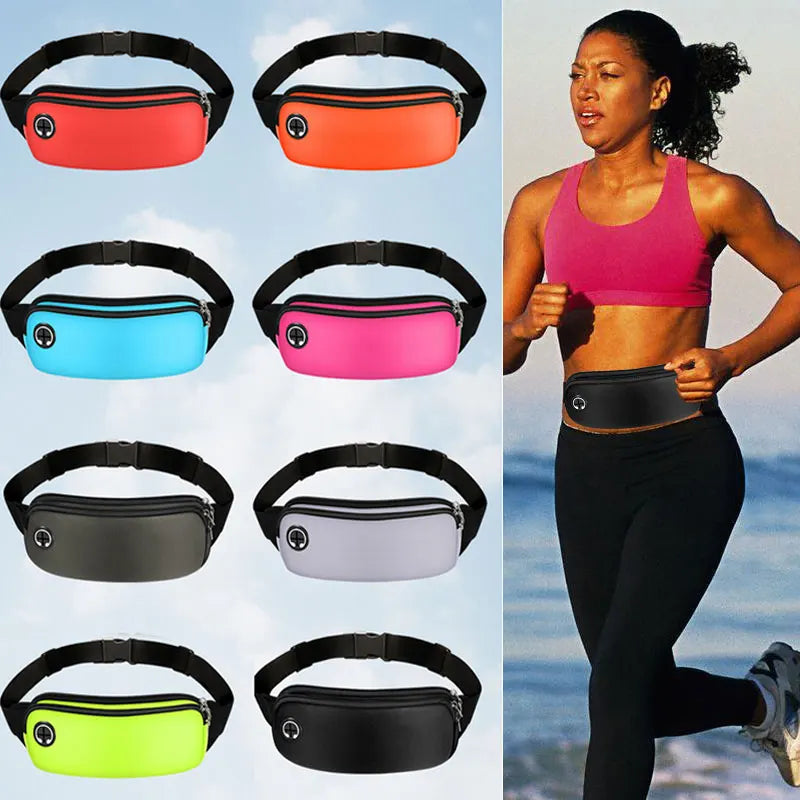 Sports Fanny Pack Belt Bag Women Men Running Waist Bag Phone Black Gym Bags Running Accessories.