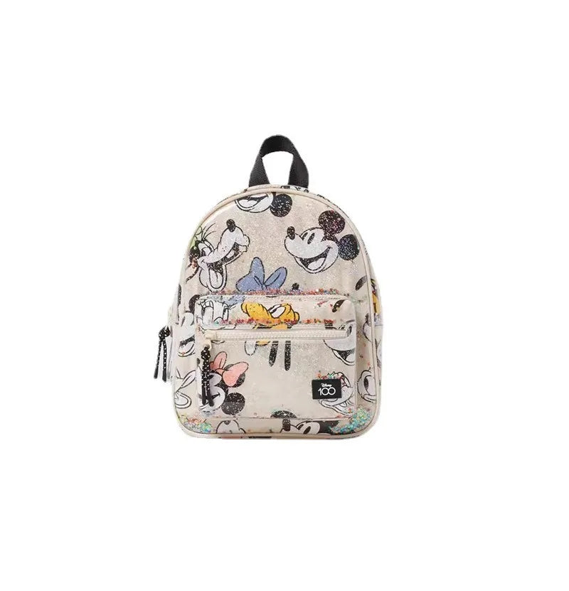 Disney Girls Backpack Mickey Mouse Print Girls Travel Storage Fashion Cartoon Cute Girl Baby Mini Backpack.