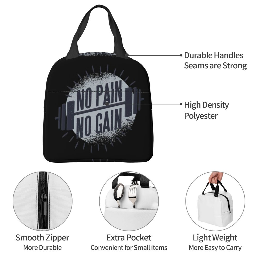 Gym Motivation 
Dumbbell Insulated Lunch Bag for Camping Travel Bodybuilding Leakproof Cooler Thermal Lunch Box Women Children