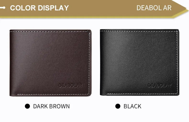 Pu Leather Men Short Wallet Thin Style Folding Young Men Credit Card Holder Wallet.