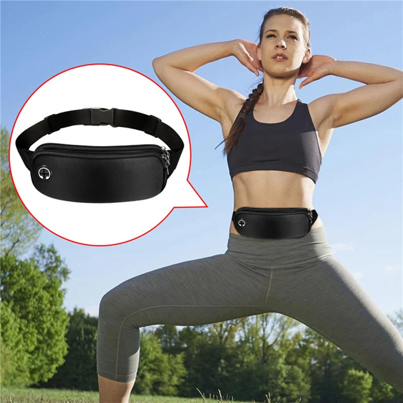 Sports Fanny Pack Belt Bag Women Men Running Waist Bag Phone Black Gym Bags Running Accessories.