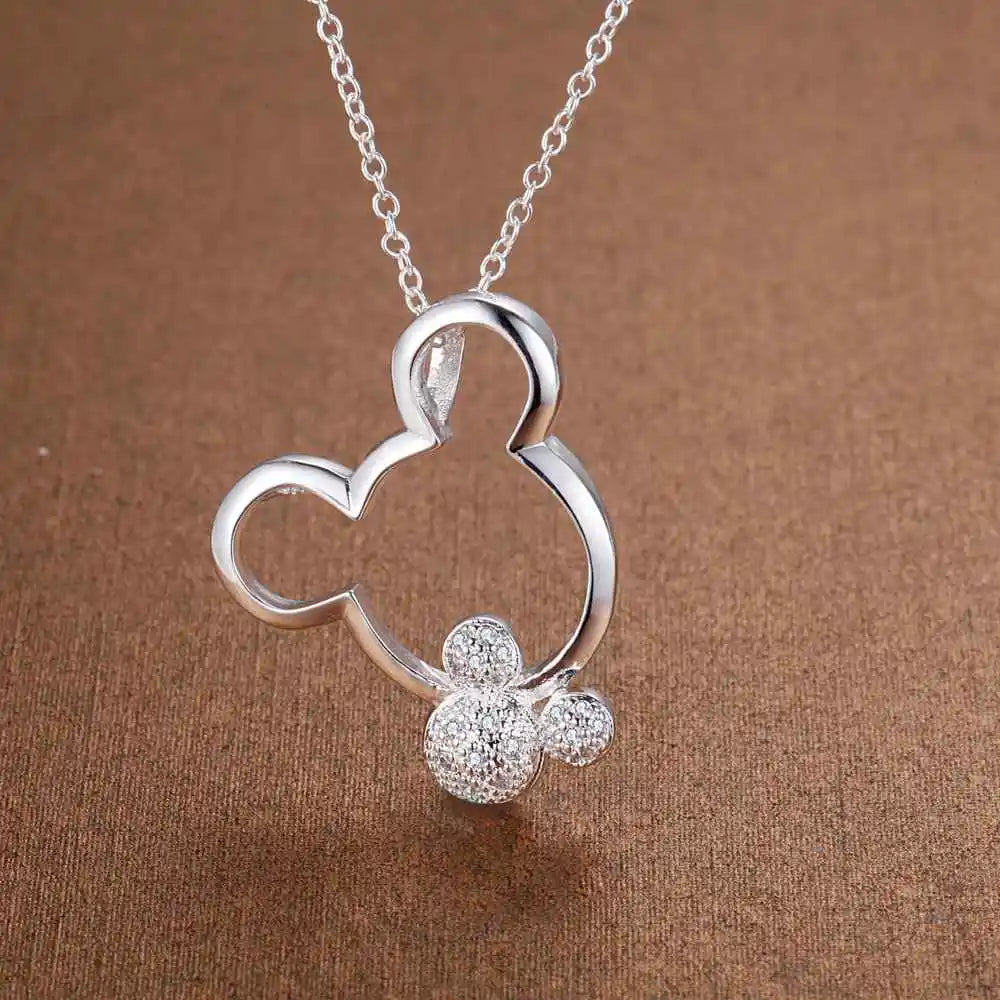 925 Sterling Silver Necklace Pendant Picture Frame Necklaces High Quality For Woman Wedding Engagement Fashion Jewelry Party.