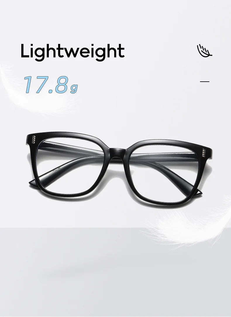 Vintage Retro Gradient Anti-Blue Light Glasses for Myopia - Large Frame Eyewear for Men and Women.