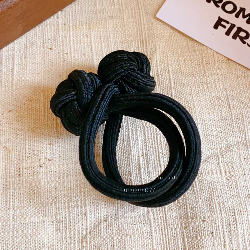 Vibrant Double Knot Bow Hair Scrunchies - Elastic Hair Bands for Women - Stylish Ponytail Holders and Accessories.