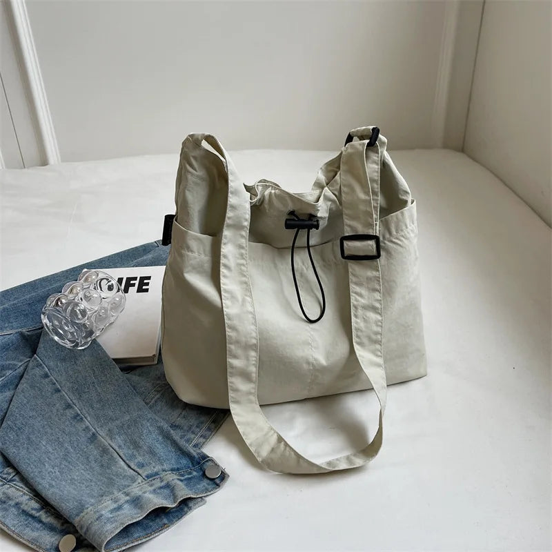 2024 New Nylon Shoulder Bag Fashionable Shrinkage Anti Wrinkle Crossbody Bag Lightweight Large Capacity Commuter Women Tote Bag.