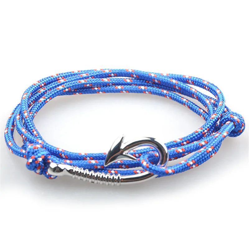 Clearance Sale Viking Hook Buckle Braided Rope Chain Bracelet Alloy Multilayer Bracelets Homme for Men Hands Jewelry Gift.