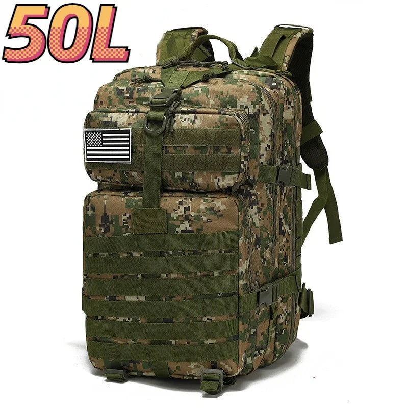 30L/50L 1000D Nylon Waterproof Trekking Fishing Hunting Bag Backpack Outdoor Rucksacks Tactical Sports Camping Hiking.