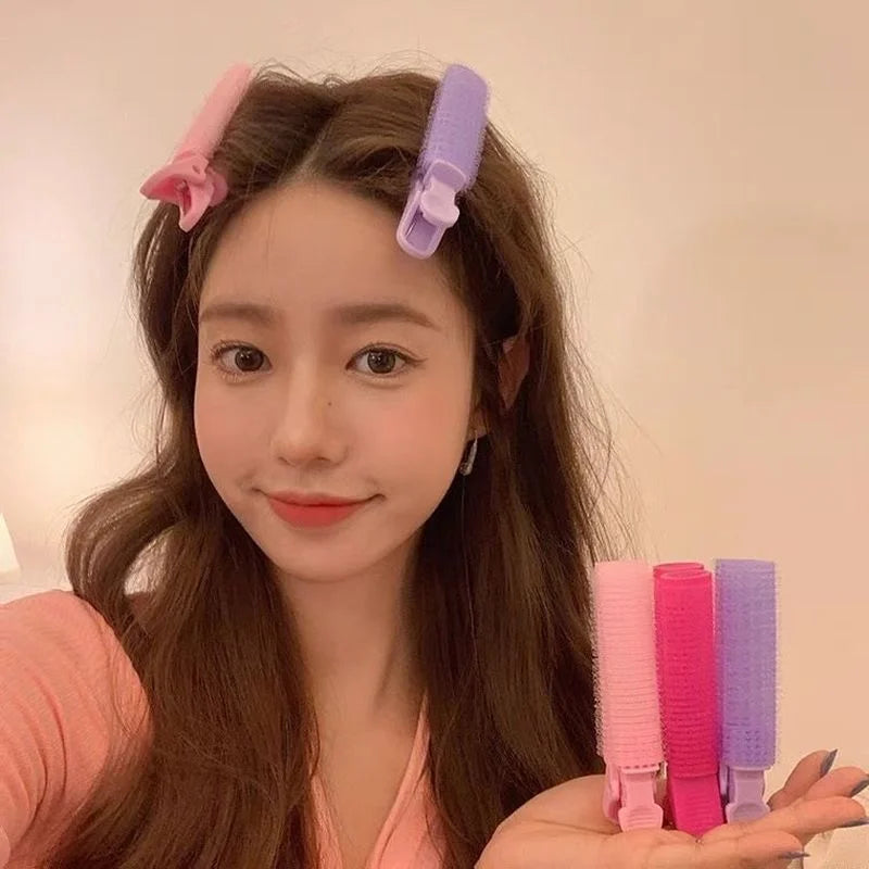 2-Pack Korean Portable Fluffy Hair Clips for Effortless Styling and DIY Curls.