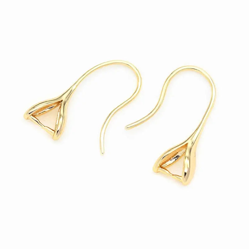 10PCS 18K Gold Color Brass with Clasps Clip Earrings Hooks High Quality Diy Jewelry Making Earrings Accessories for Women - Elevate Your Body