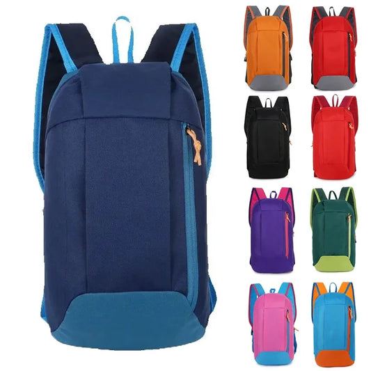 10L Fashion Women Outdoor Sports Backpack Small Gym Bag Outdoor Fitness Riding Shoulder Bag Color Oxford Cloth Backpack.