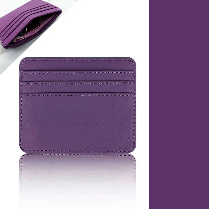 1Pc Pu Leather ID Card Holder Candy Color Bank Credit Card Box Multi Slot Slim Card Case Wallet Women Men Business Card Cover.