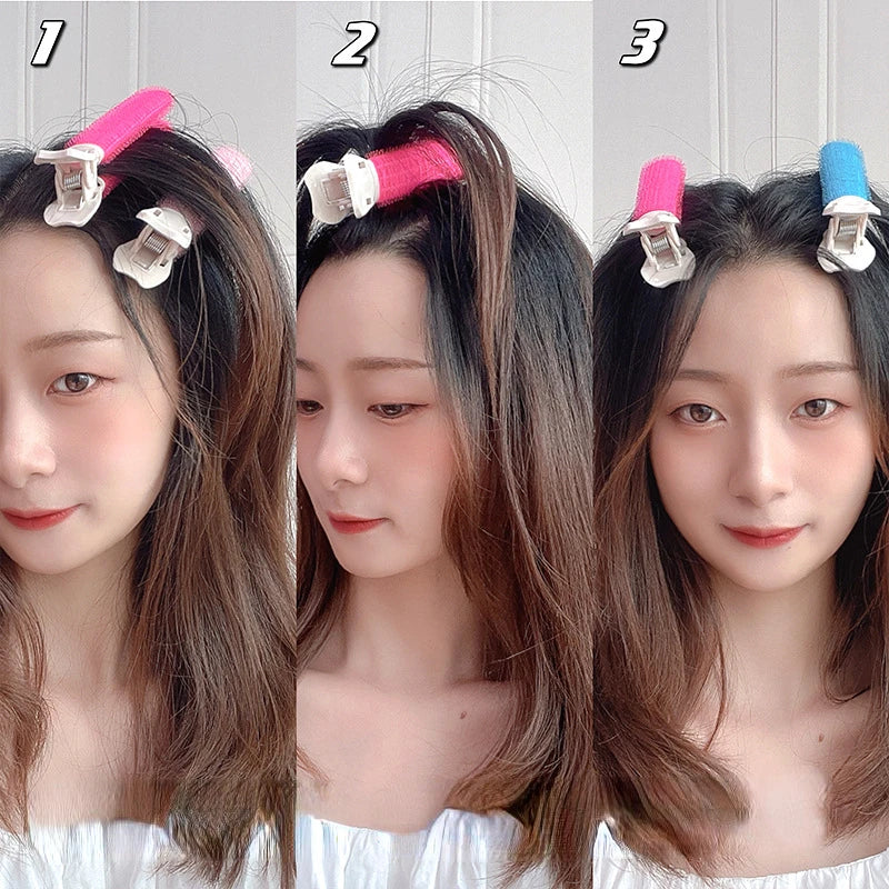 2-Pack Korean Portable Fluffy Hair Clips for Effortless Styling and DIY Curls.