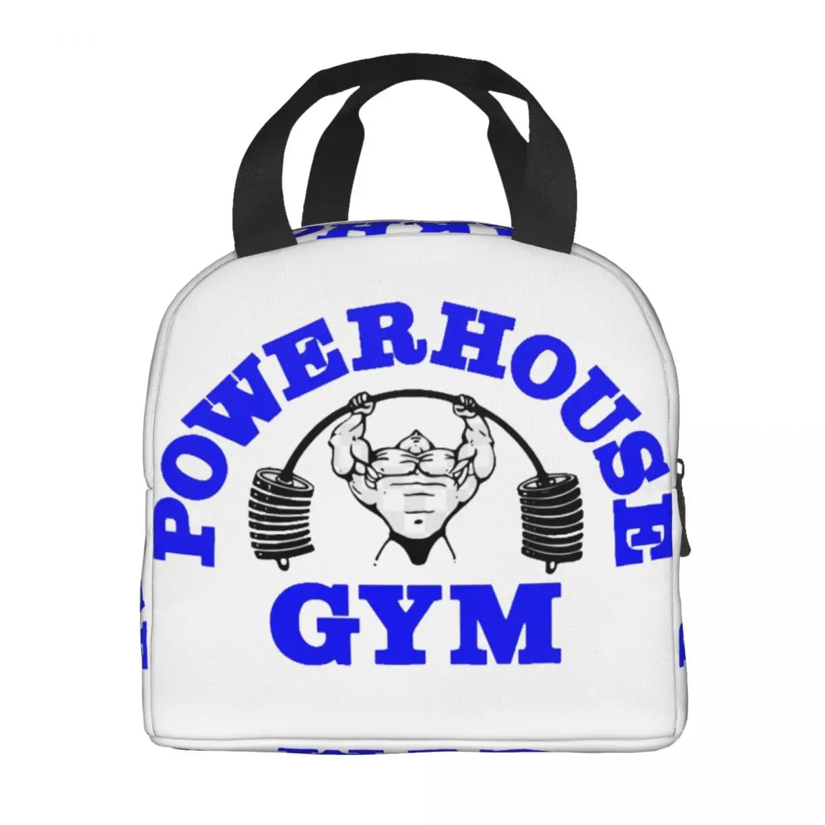 Powerhouse Gym Logo Portable Lunch Boxes Women Waterproof Bodybuilding Fitness Thermal Cooler Food Insulated Lunch Bag.