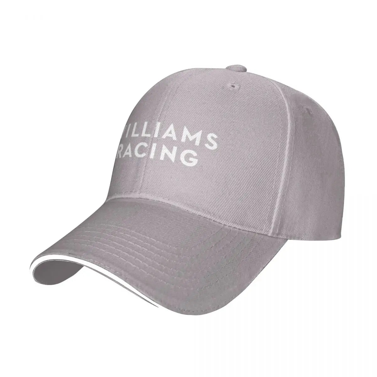 Unisex White Williams Racing F1 Sport Baseball Cap - Adjustable Casual Trucker Hat for Beach and Hip Hop Style.