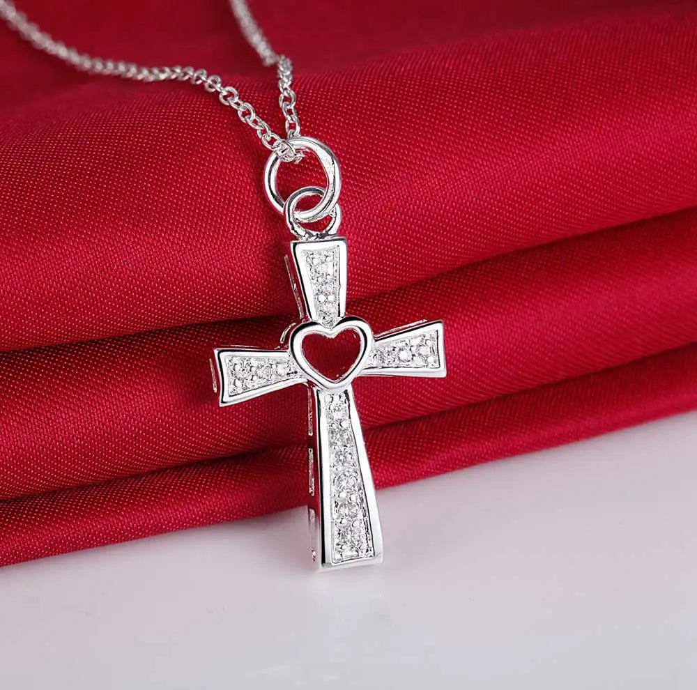 925 Sterling Silver Necklace Pendant Picture Frame Necklaces High Quality For Woman Wedding Engagement Fashion Jewelry Party.