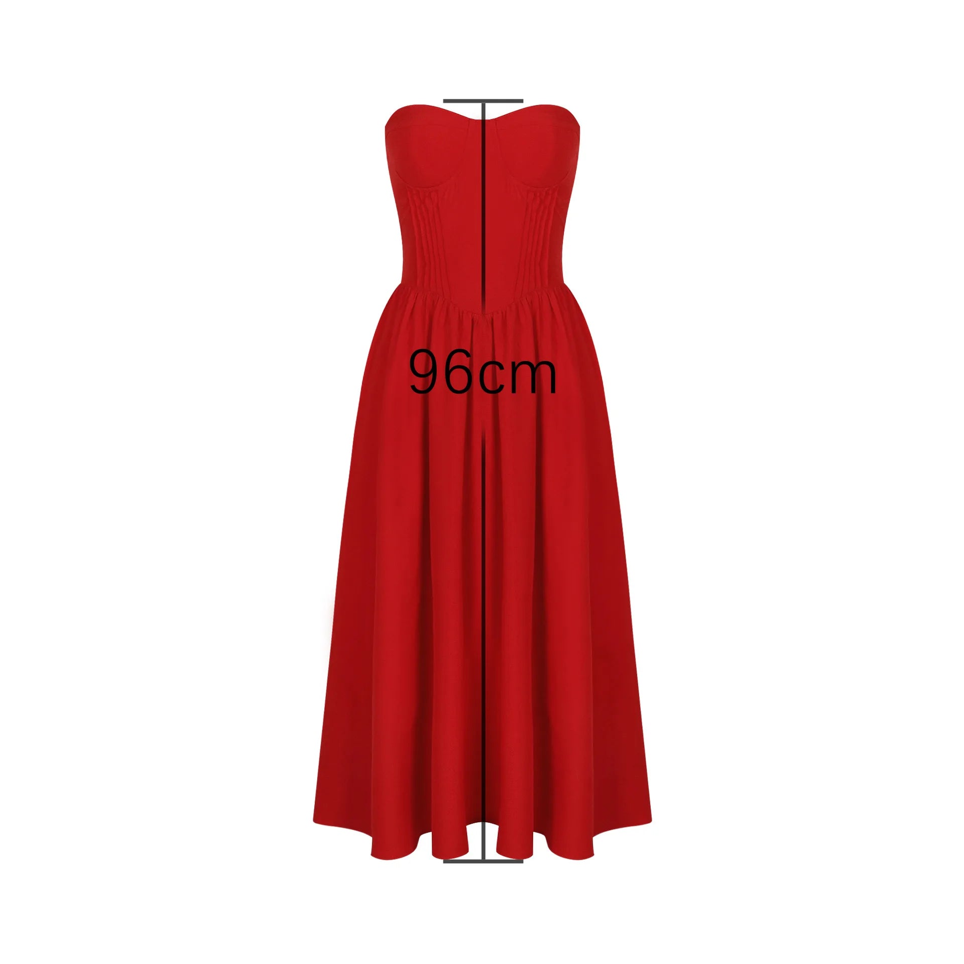 Minigmingxi 2024 Summer One-piece Dress Strapless Bodycon Dress Red Sexy Party Dresses Fashion Women's Clothing.