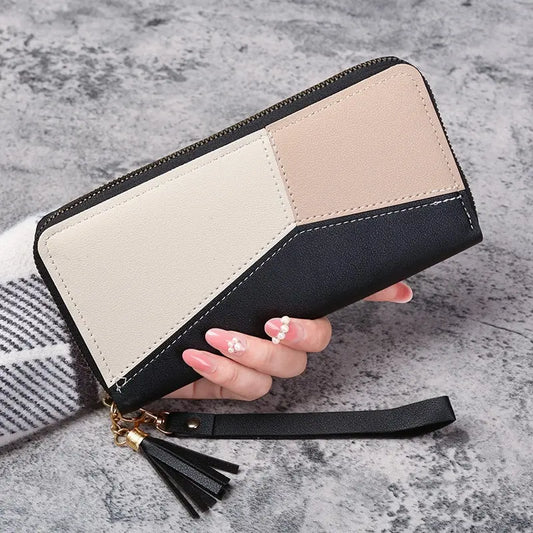 Fashion Zipper Wallets Womens Long Purses Handbags Coin Purse Cards Holder PU Leather Billfold Wallet.