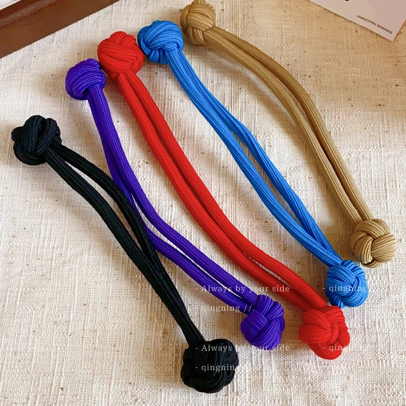 Vibrant Double Knot Bow Hair Scrunchies - Elastic Hair Bands for Women - Stylish Ponytail Holders and Accessories.