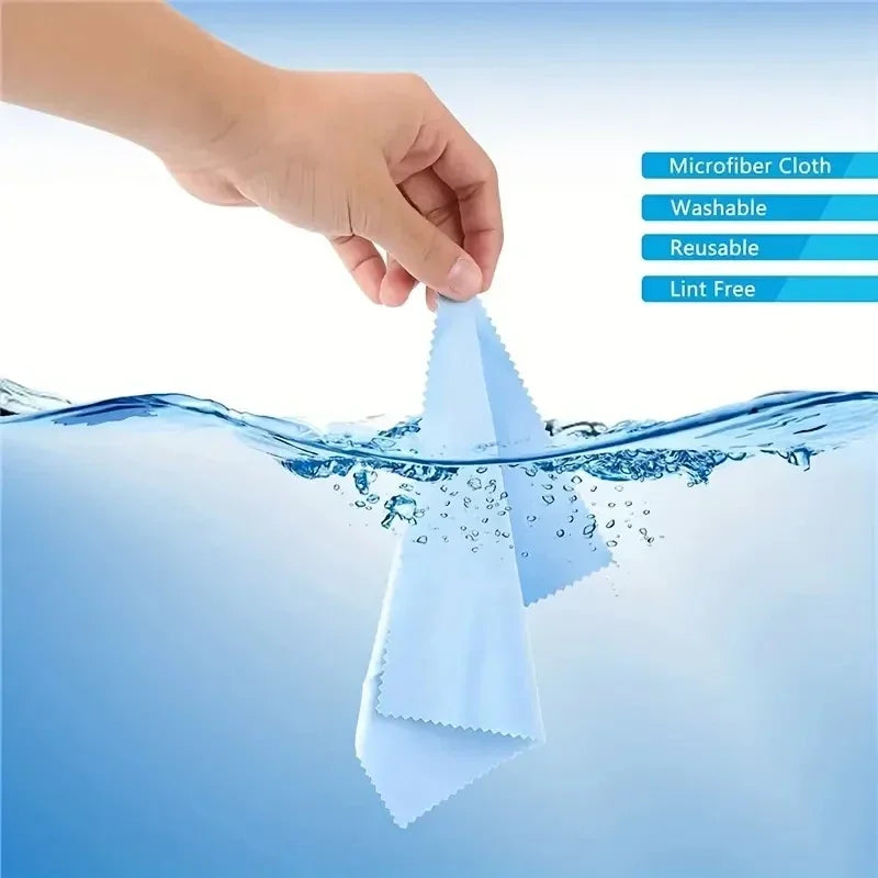 Microfiber Cleaning Cloths for Glasses and Screens - 10 to 200 Pcs, 13x13cm.