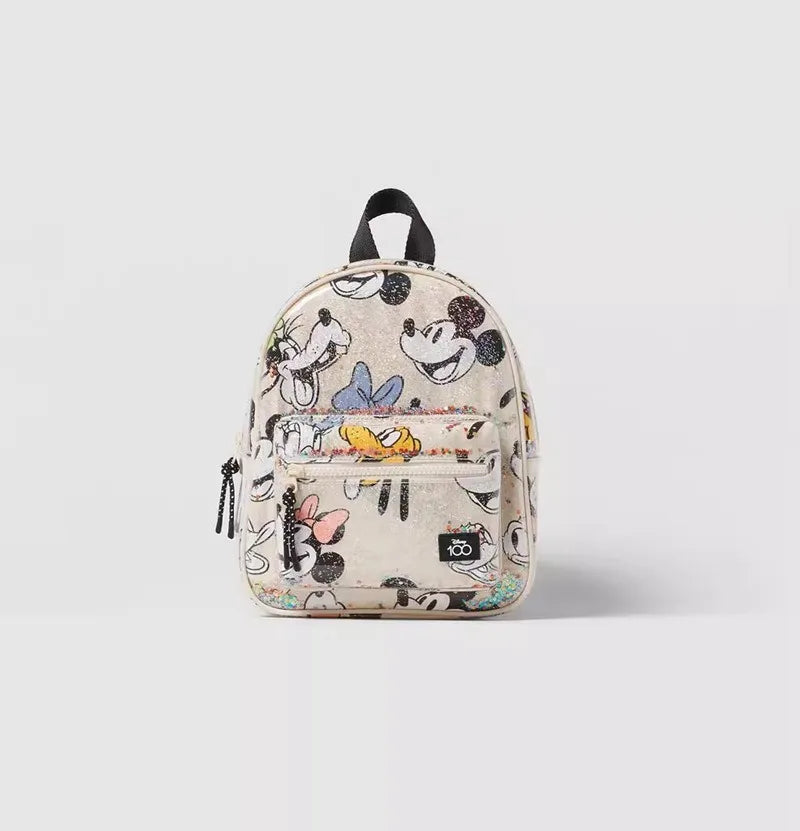 Disney Girls Backpack Mickey Mouse Print Girls Travel Storage Fashion Cartoon Cute Girl Baby Mini Backpack.