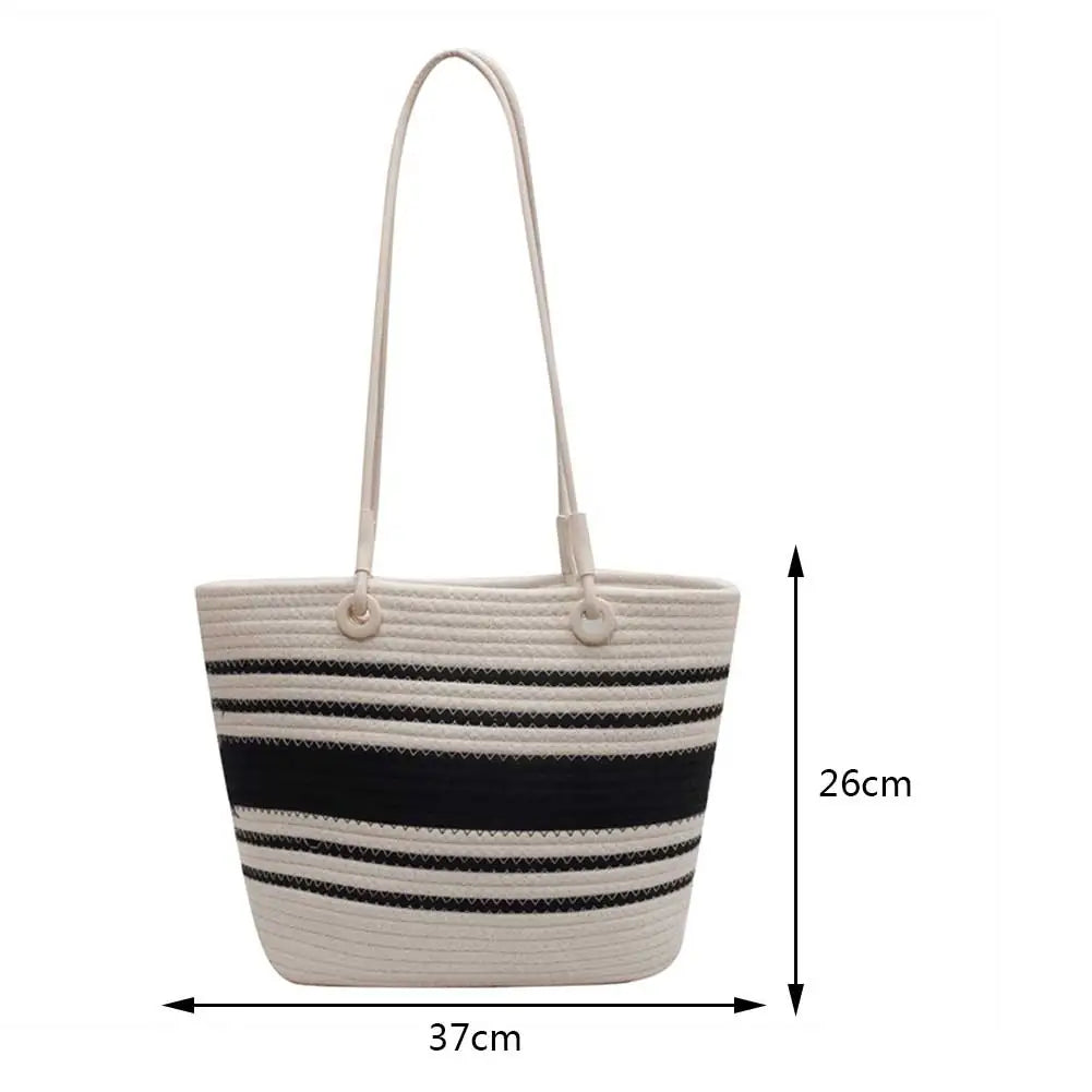 Summer Straw Women Bag Hand-Woven Handbags Handmade Raffia Beach Boho Shoulder Bag Large Tote Bag Tassel Shopping Purses 2024.