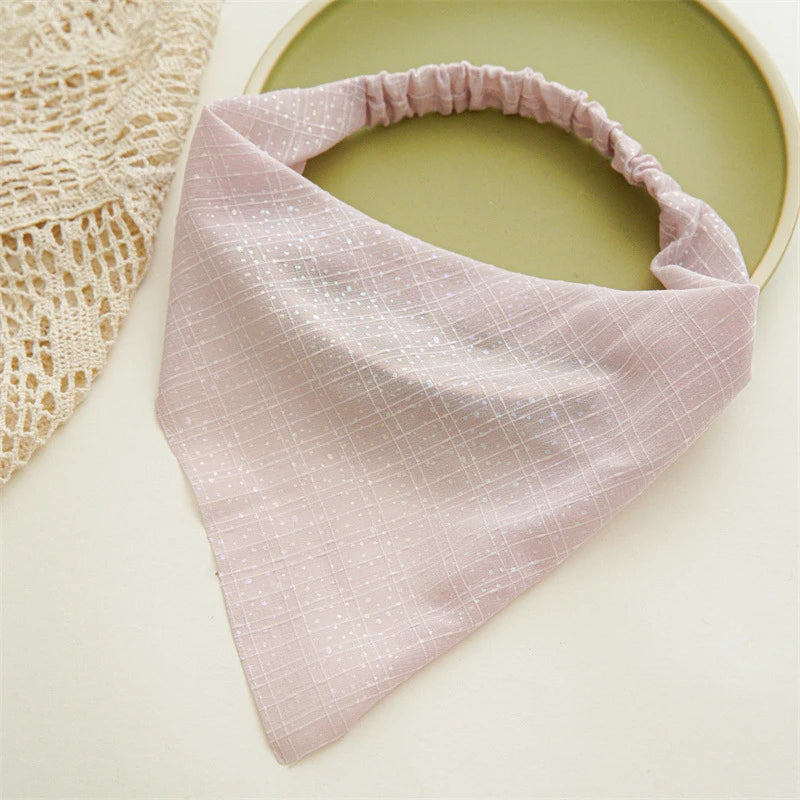 Floral Triangle Head Wrap Bandana for Women - Elastic Hair Accessories for Spring and Summer.