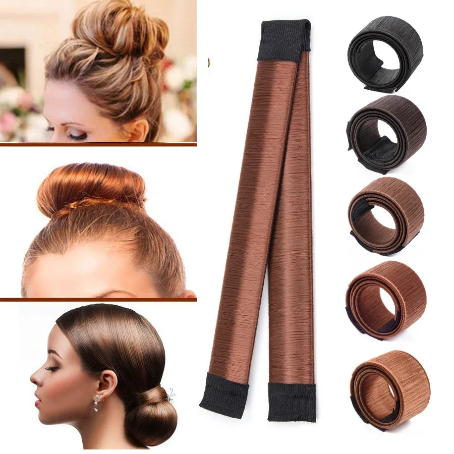 Stylish Synthetic Hair Band Twist Tool for Women - DIY Bun Maker & Accessories.