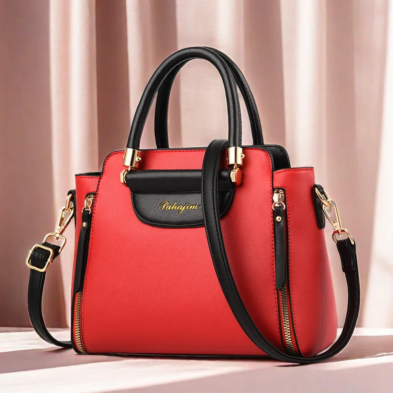 Women's bag 2024 new fashion women's bags hit color hand-held  bag Europeand the United States all-match shoulder messenger bag.