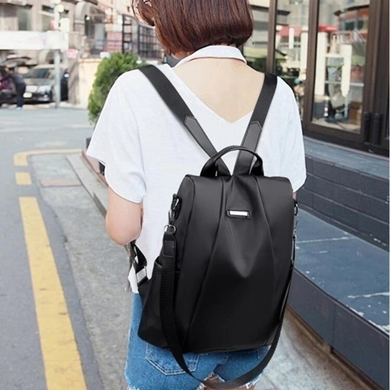 New Women's Multifunction Backpack Casual Solid Color School Bag  For Girls Fashion Detachable Strap Travel Shoulder Bag.