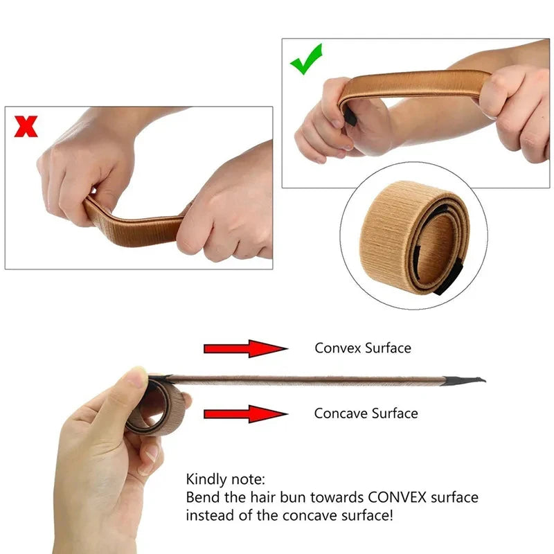 Stylish Synthetic Hair Band Twist Tool for Women - DIY Bun Maker & Accessories.