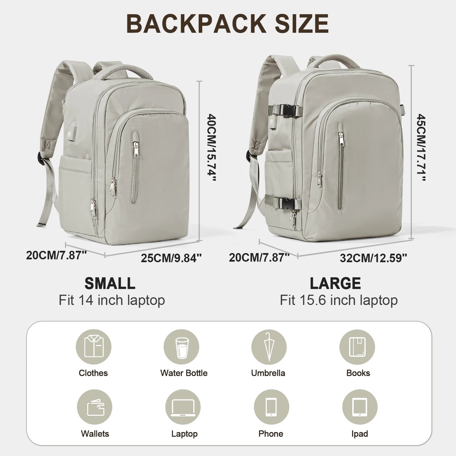 Laptop Bag Travel Backpack for Women Large Capacity Easyjet Carry-Ons 45x36x20 Backpack Ryanair 40x20x25, Men's Cabin Backpack.