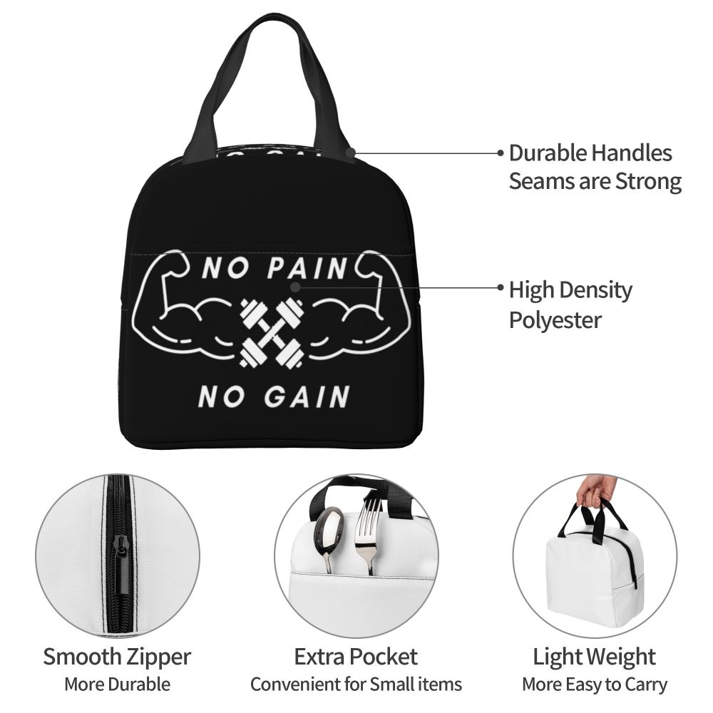 Gym Motivation 
Dumbbell Insulated Lunch Bag for Camping Travel Bodybuilding Leakproof Cooler Thermal Lunch Box Women Children