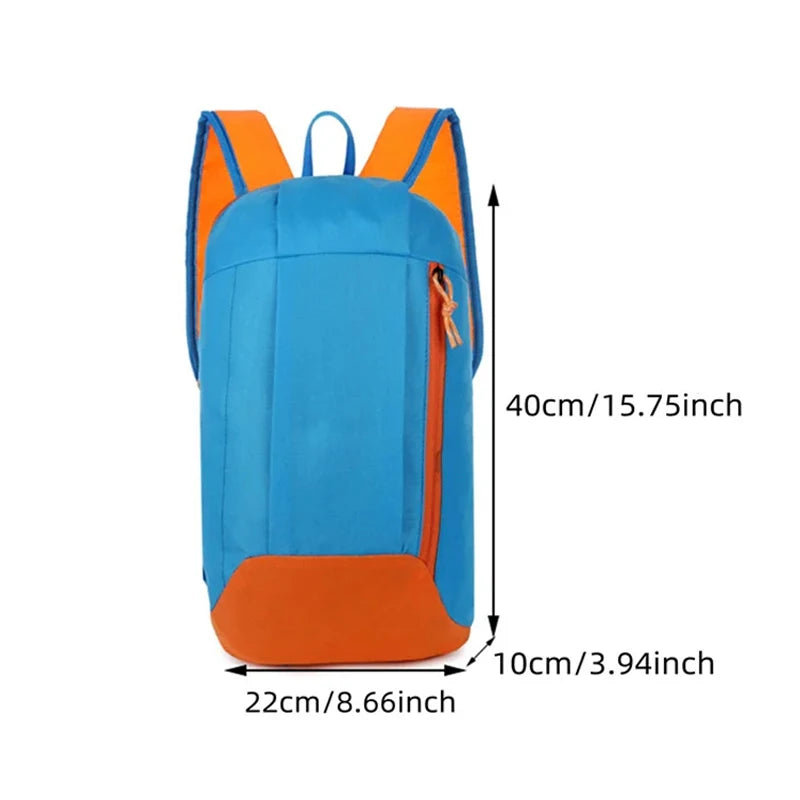 10L Fashion Women Outdoor Sports Backpack Small Gym Bag Outdoor Fitness Riding Shoulder Bag Color Oxford Cloth Backpack.