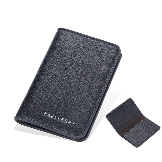 Slim Folding Wallet Men Soft Leather Card Wallet Mini Credit Card Holders Wallet Thin Card Purse Small Bags for Women Men Wallet.