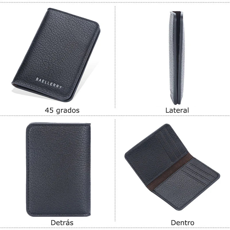 Slim Folding Wallet Men Soft Leather Card Wallet Mini Credit Card Holders Wallet Thin Card Purse Small Bags for Women Men Wallet.